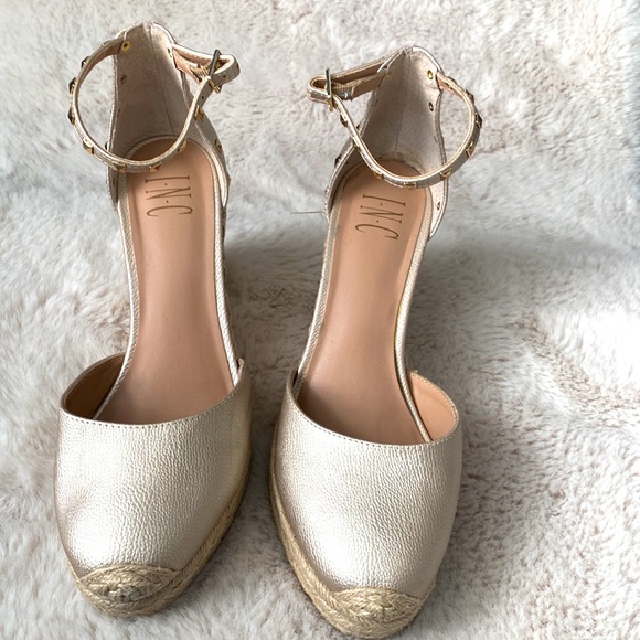 INC Espadrille in Smooth Gold - Picture 3 of 3